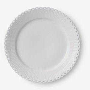 Royal Copenhagen white fluted full lace